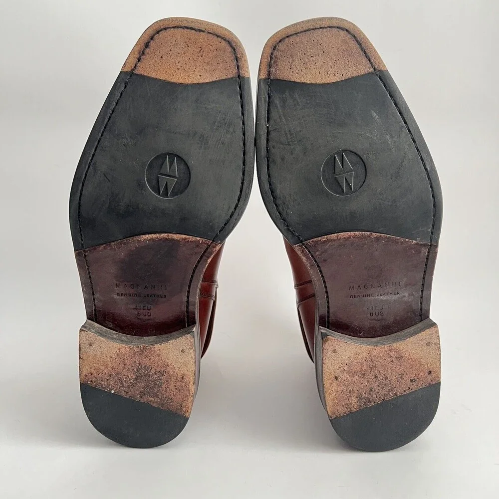 Magnanni Harness Bootie Brown Men 8